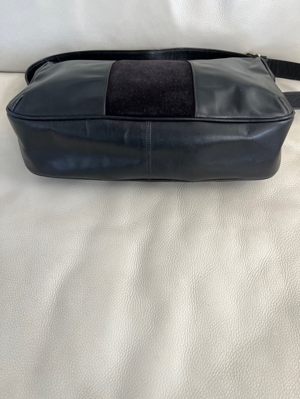 Celine Black Leather Bag with Brown Suede Panels - Picture 8 of 8